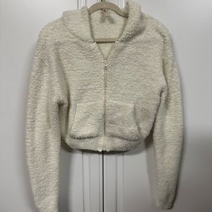 SKIMS Cozy Knit Zip Up Hoodie - Bone